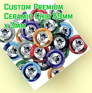 Single custom poker chip